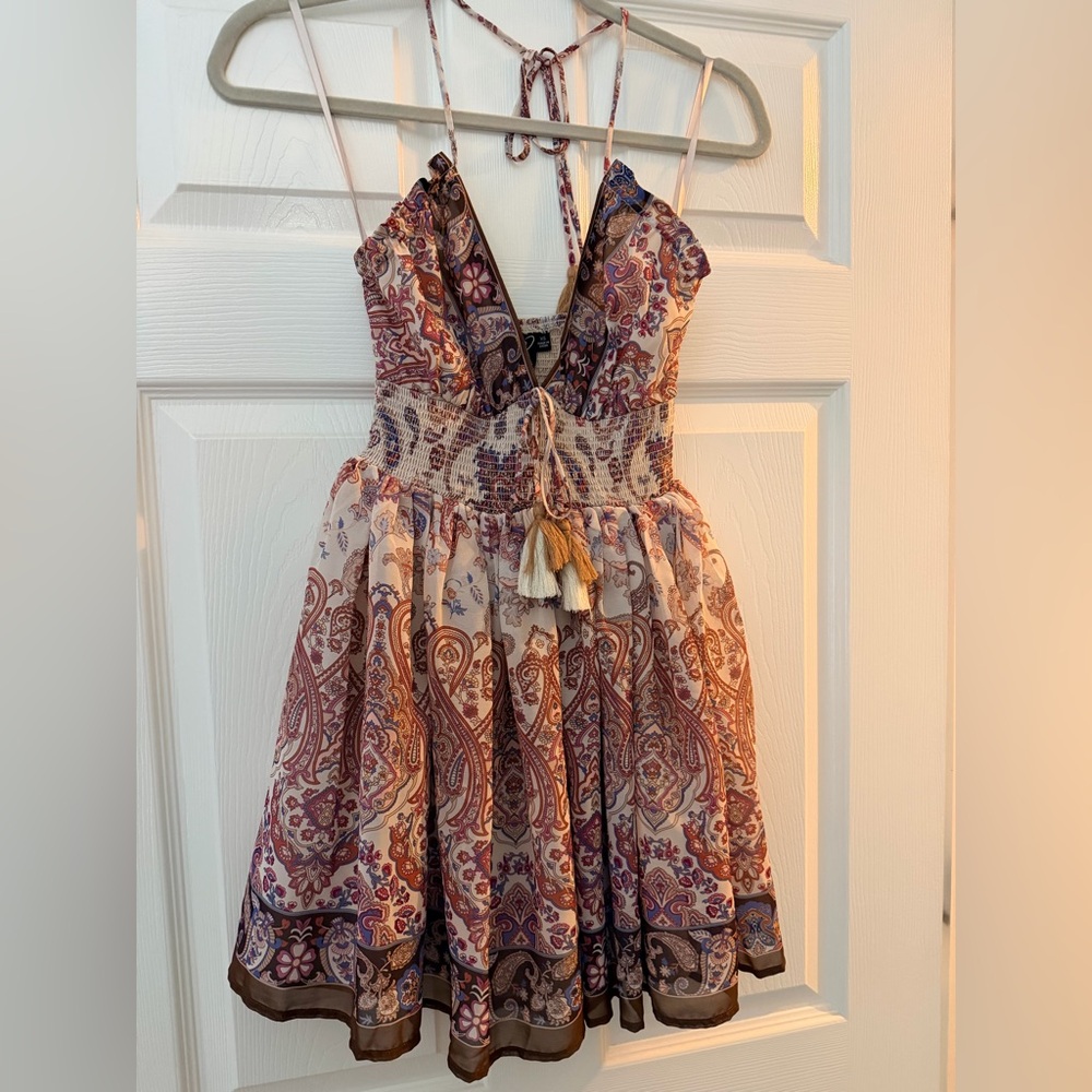 Windsor Multicolor Paisley Mini Dress